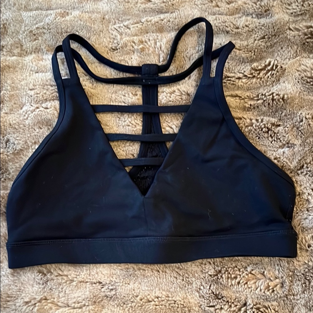 Black Strappy Women's Zyia sports bra